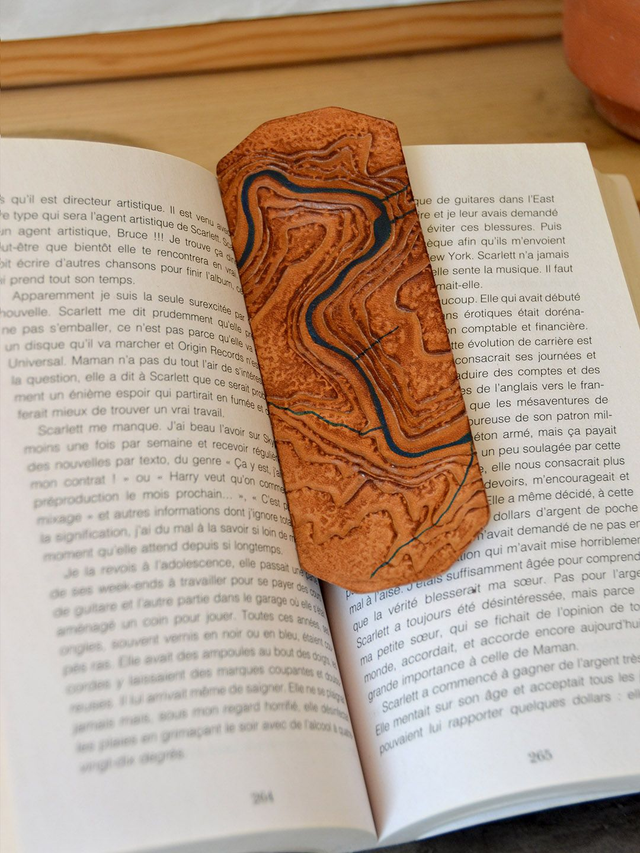 Marque-page "Gorges de l'Ardèche" - 7 / Du Cirque de Gaud à l'Aiguille de Gournier (cordon en option)