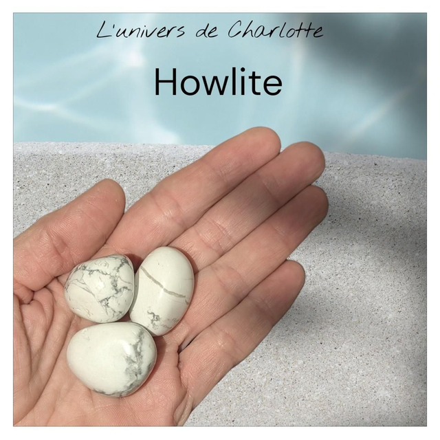 Pierre roulée "Howlite"