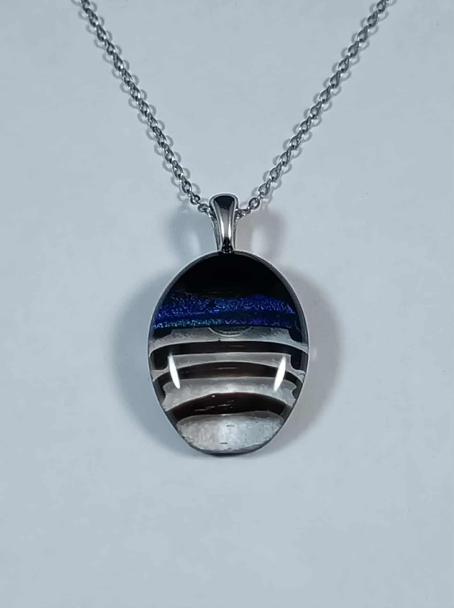 Collier Verre Fusing - Libellule ( Modèle 2)