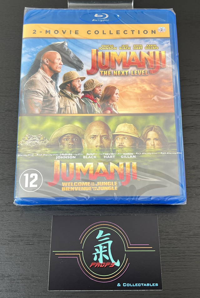 Blu-Ray : Jumanji The Next Level &amp; Welcome To The Jungle  * New * Region A B C * Dwayne Johnson * Jack Black *