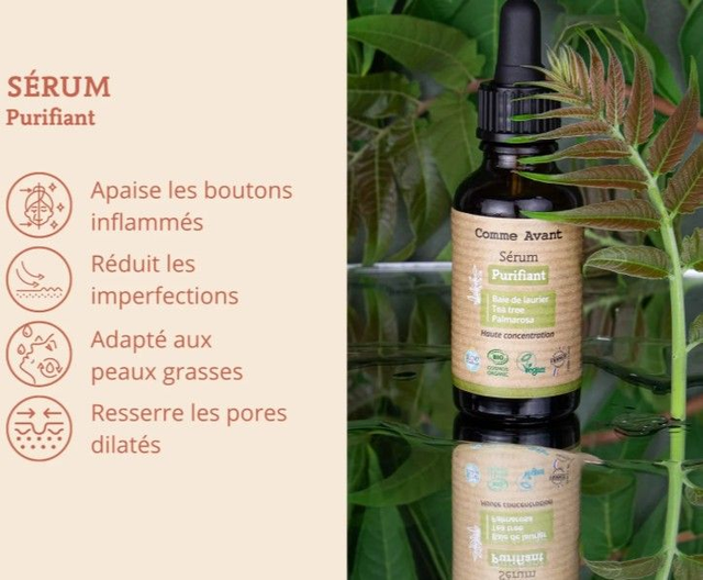 Sérum visage purifiant 30ml "Comme Avant"