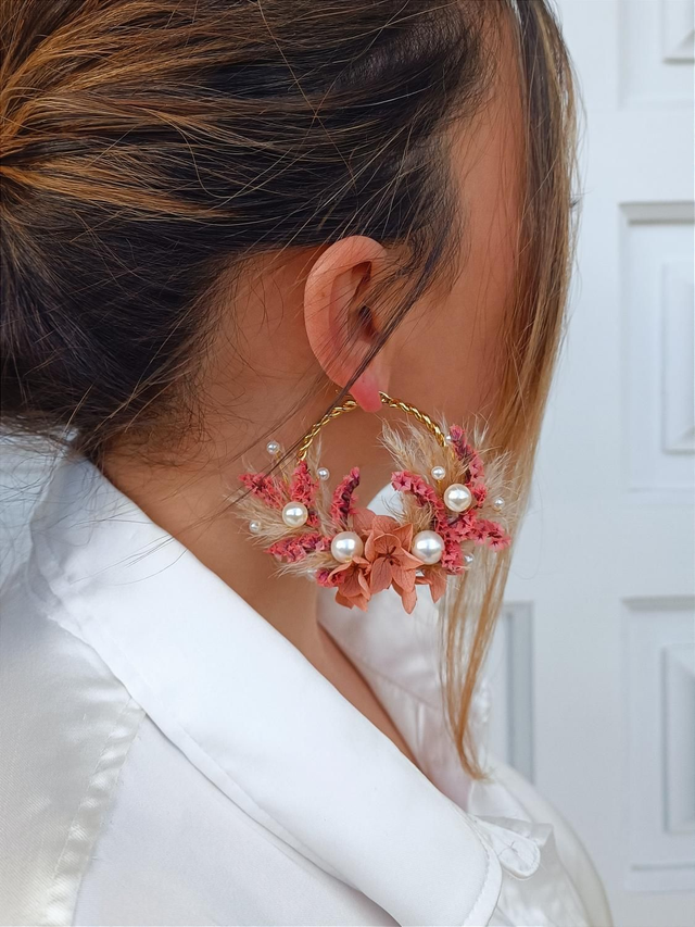 Créoles Torsadées Vieux Rose 