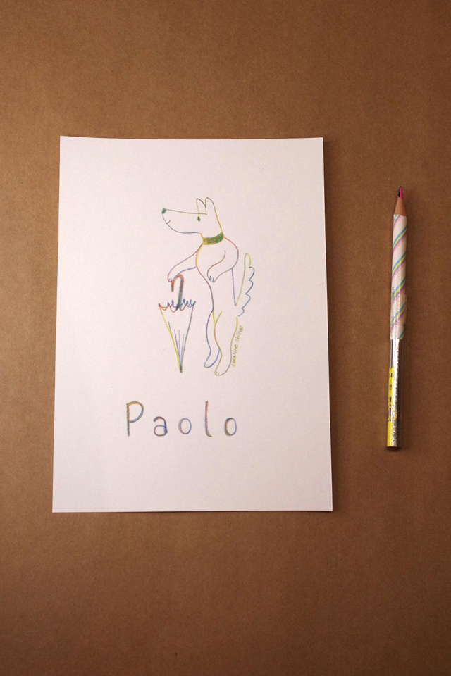 Illustration personnalisée au trait A5 ou A4 – Animal au choix &amp; prénom