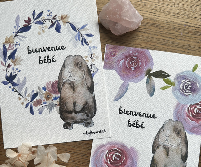 Carte « bienvenue bébé » félicitations 