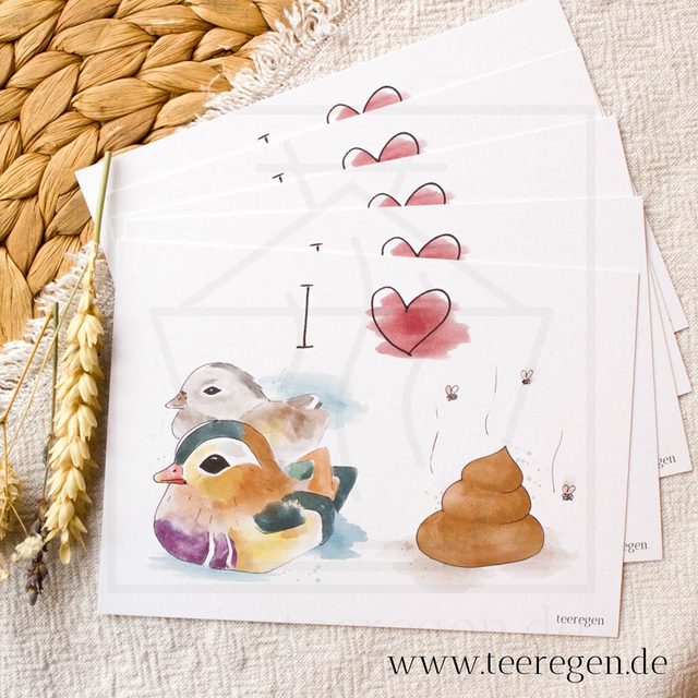 Duck Sh*t - Set of 5 - Tea Culture on Postcards