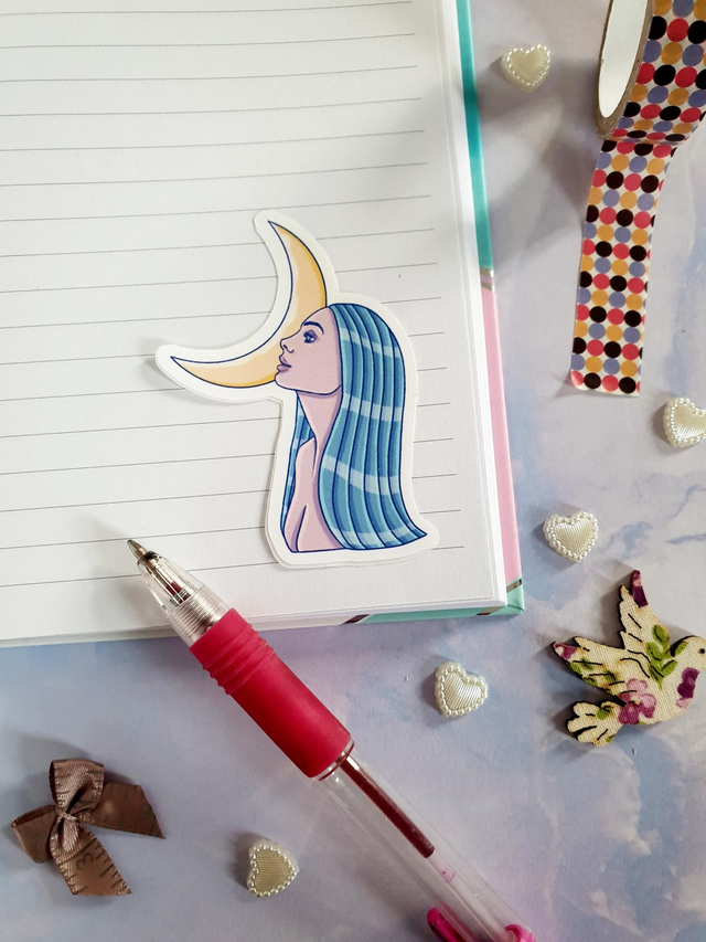 Moon Lady Single Sticker