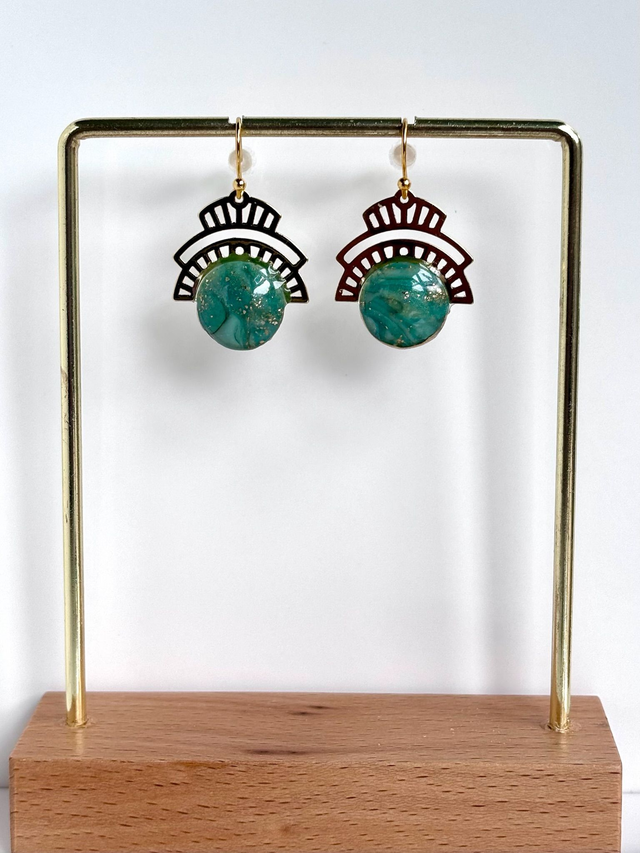 Boucles « Calice d’émeraude »