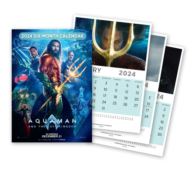 Free* Aquaman and the Lost Kingdom 2024 Calendar (*postage fee only)