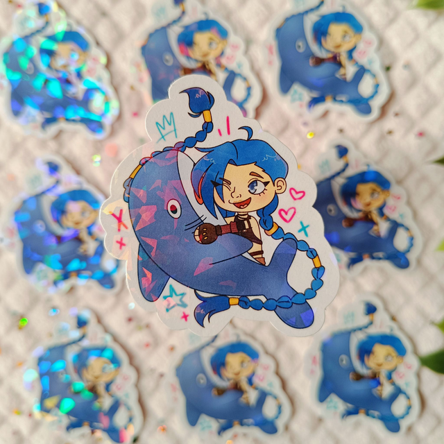 Jinx holographic stickers