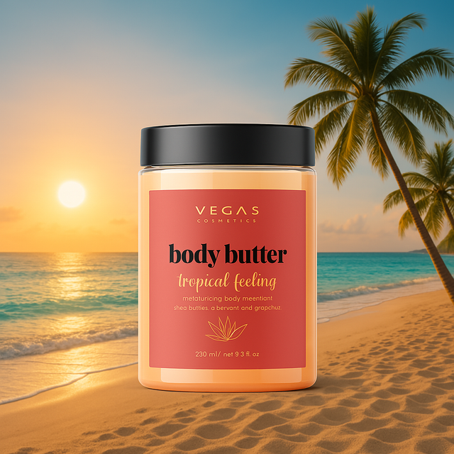 Body Butter Tropical Touch 250ml – Intens voedende verzorging met aloë vera en grapefruit