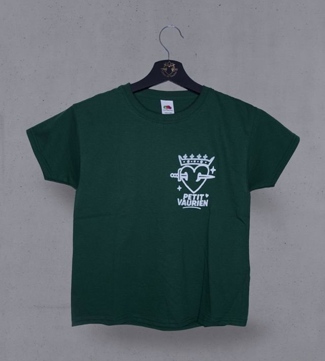 T-shirt enfant “Petit Vaurien” Vert - Logo blanc