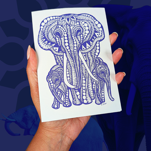 Elephant Family Greeting Card