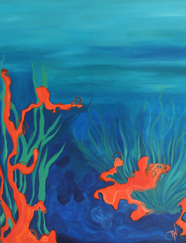 Huile sur toile | CORAL I