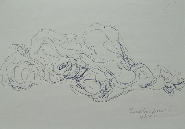 Studium aktu, 21x30 papier tusz 2021