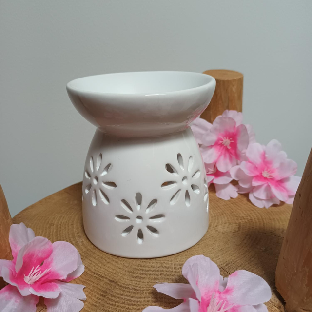 Brûle-parfum motif fleurs