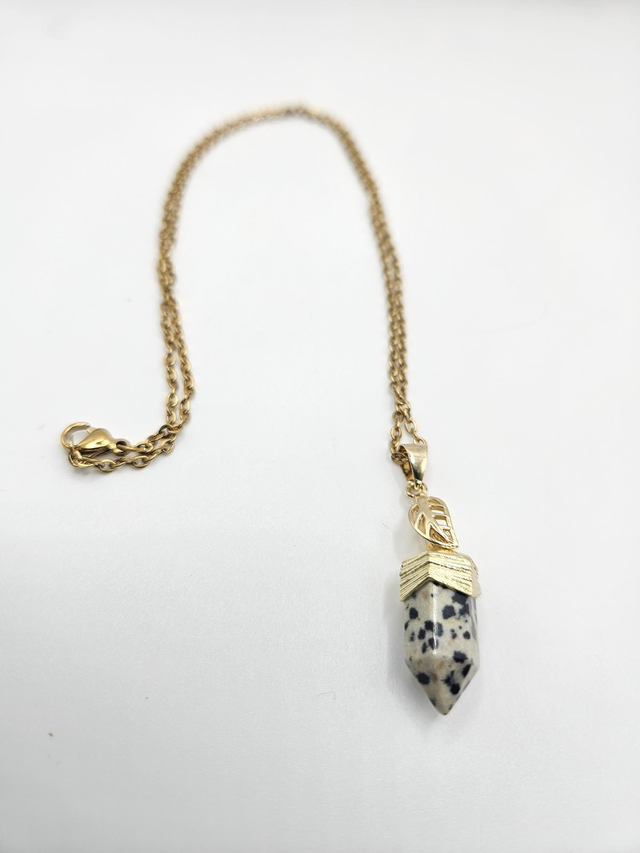 Collier jaspe dalmatien 