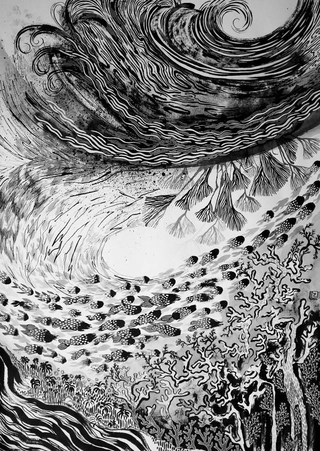 The sea in me / Collection Minä &amp; Meri / A5, A4, A3, A2 print