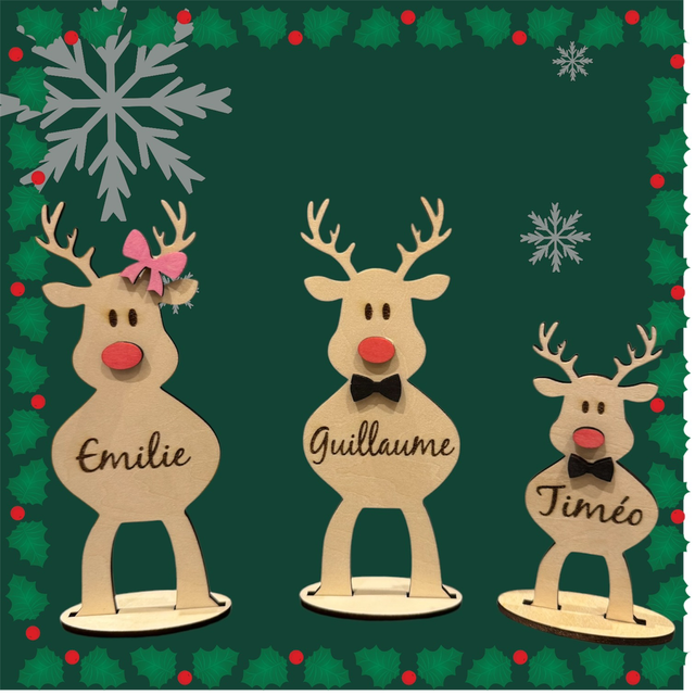 Marque place renne 10/7cm