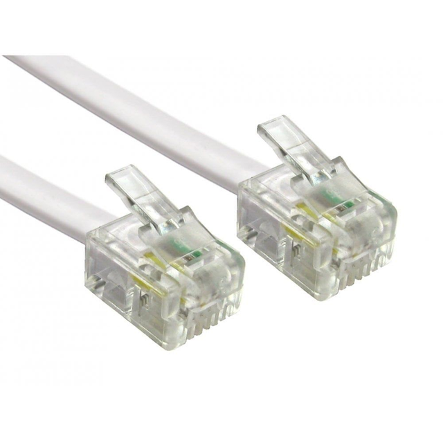 Cables Direct 3m RJ-11 To RJ-11 Modem Cable In White