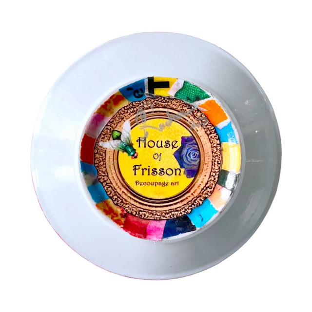 "Baroness of Scandal" Red Upcycled Trinket Dish - House of Frisson