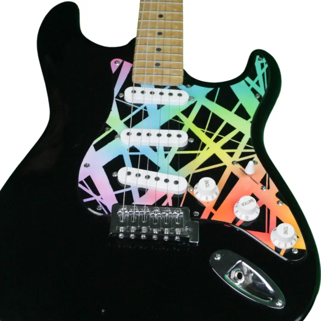 Pickguare abstrait coloré style "VanHallen"