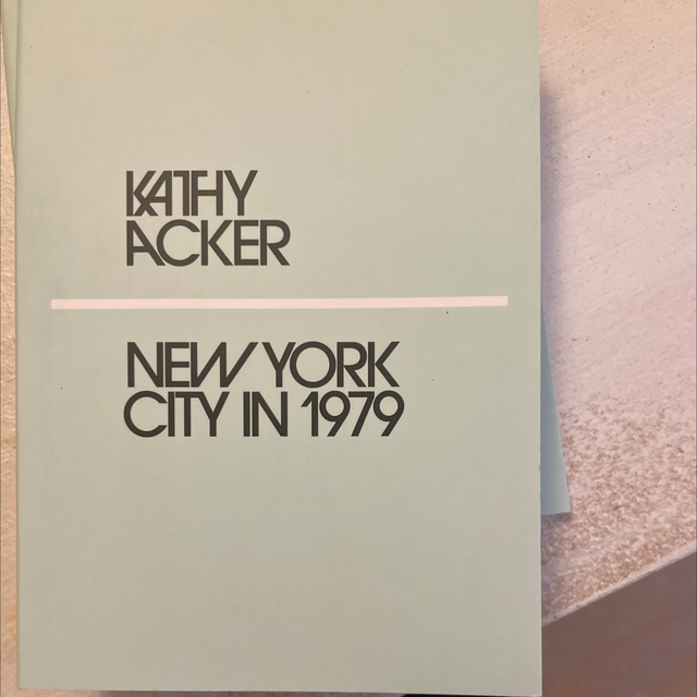 Kathy Acker New York City In 1979
