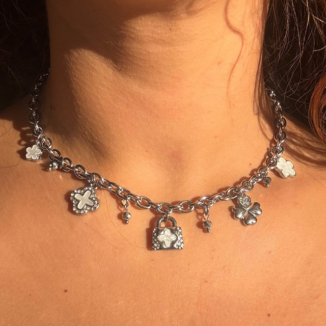 Collana Lucchetto Silver