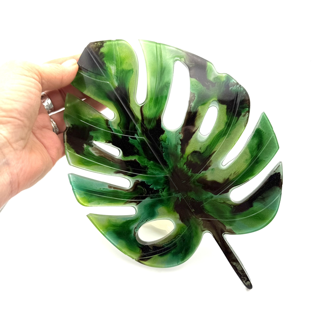 Feuille de Monstera translucide avec effets 