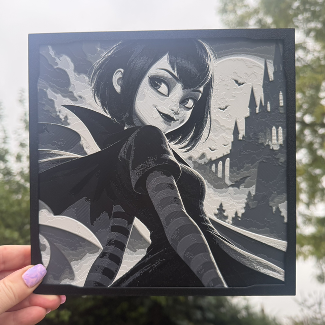 Mavis Dracula Hotel Transylvania HueForge Wall Art