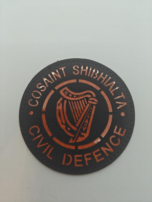 Civil defense reflective badge 