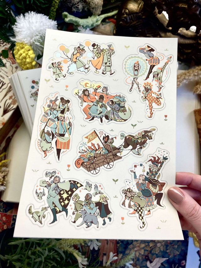 "Carnival Parade" Metallic Sticker Sheet