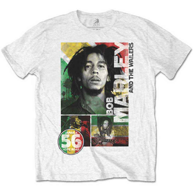 BOB MARLEY UNISEX T-SHIRT: 56 HOPE ROAD RASTA - Extra Large