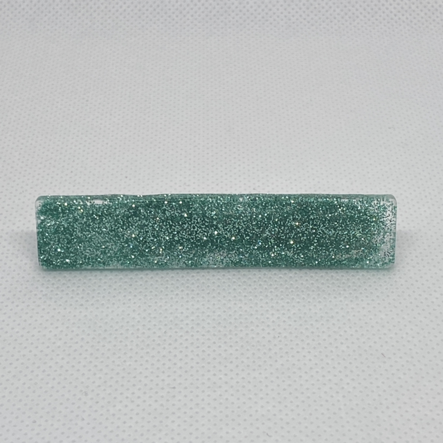 Teal glitter hair slide 
