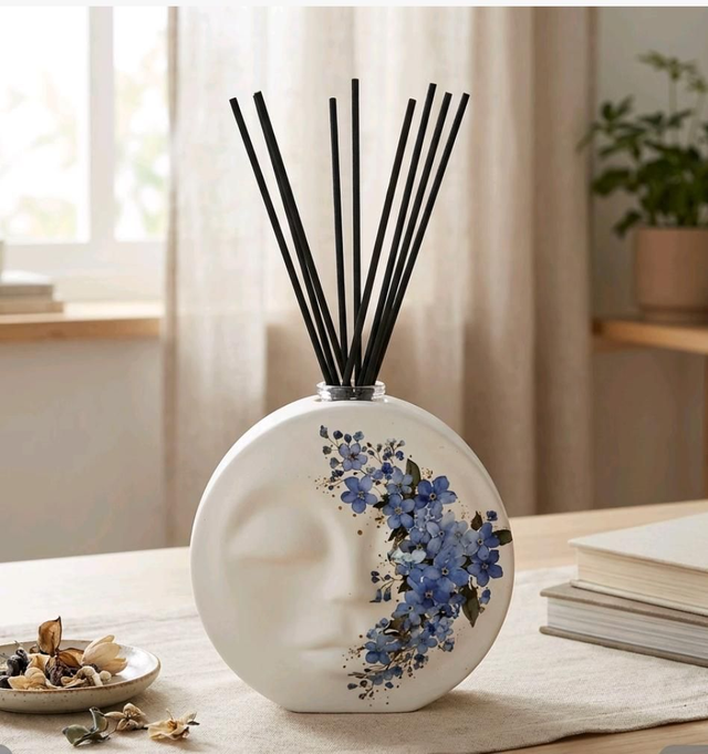 Diffuser..Blue Floral Face