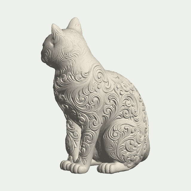 Sitting Burmese Cat Statue