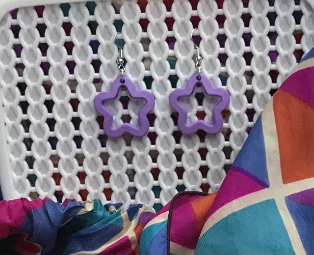 Purple Dangling Earrings- PUR19