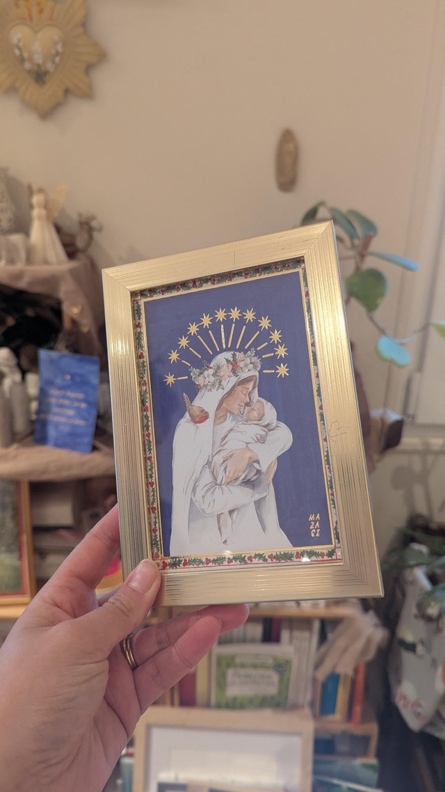 Carte + cadre avec petit défaut 