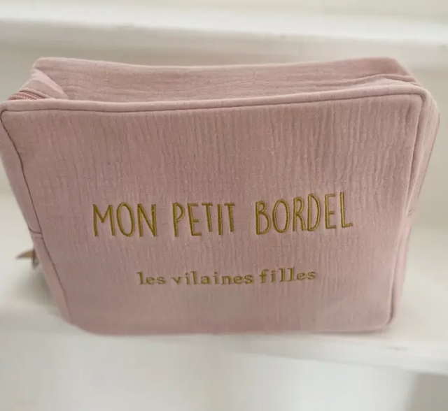 Grande trousse en gaze de coton "mon petit bordel"