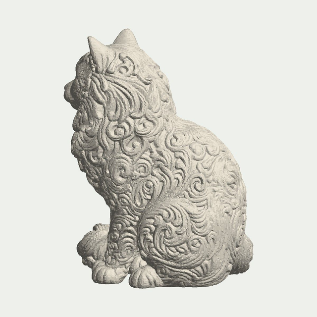 Sitting Ragdoll Cat Statue
