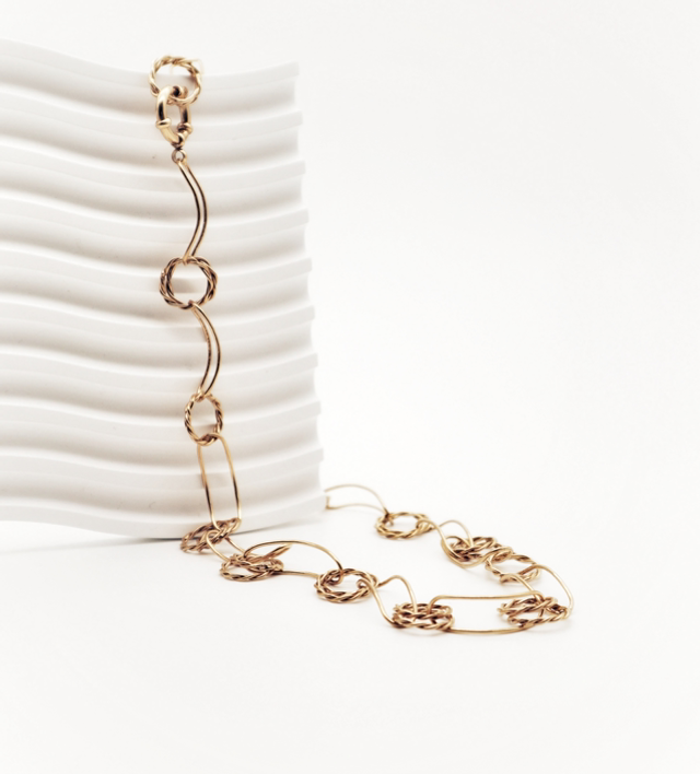 Colar Elos Curvos DVR01C01