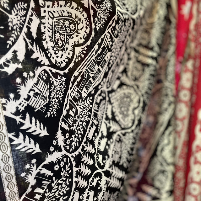 Foulard « Silhouette » noir 53cm