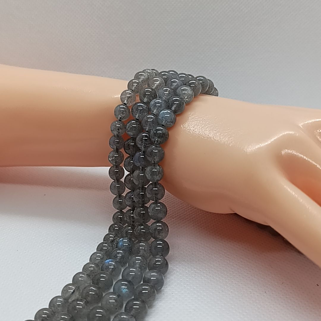 Labradorite / Fil de Perles en 6 mm / Boules en Pierres Naturelles Rondes et Polies