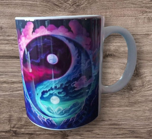 Mug Yin et Yang,  lunaire