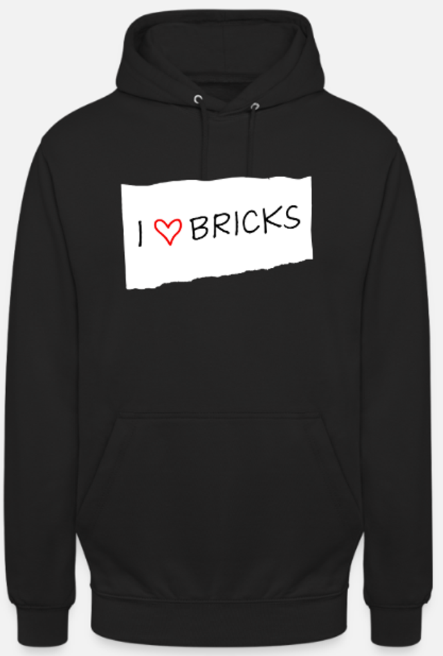 I Love Bricks - Organic Hoodie Damen