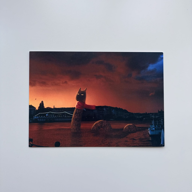 Dramatic sunset over Vltava