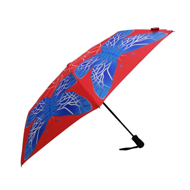 SOAKE Storm King Folding Umbrella - Stained Glass Butterfly