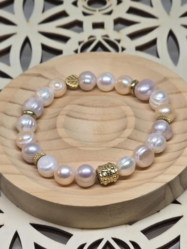 Bracelet Perle de culture d'eau douce multicolore 1 cm 