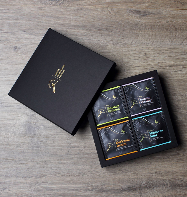 Wohlfühlmomente Bio-Tee Geschenkbox von Gurinder
