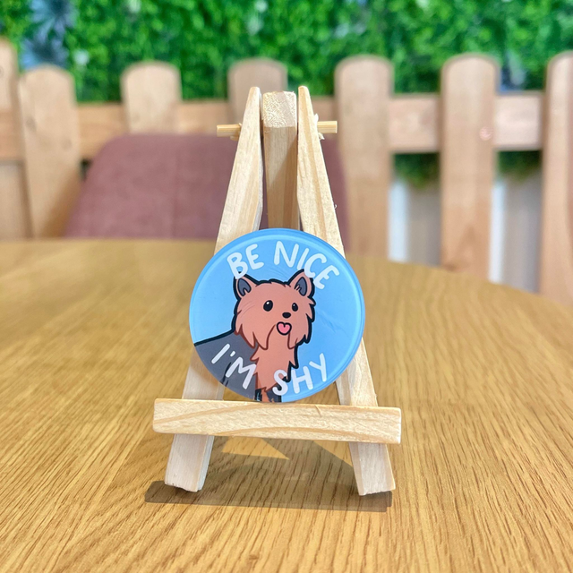 The Yorkshire Terrier "I'm shy" Pin