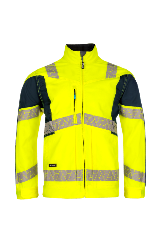 2A SYNQ Warnschutz-Bundjacke Watcher Leuchtgelb/Marineblau 746